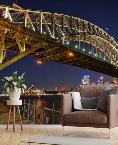 sydney bridge at night wallpaper