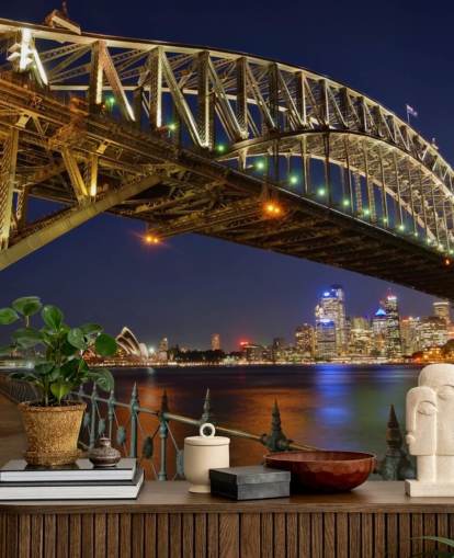 fondo de pantalla de sydney bridge at night