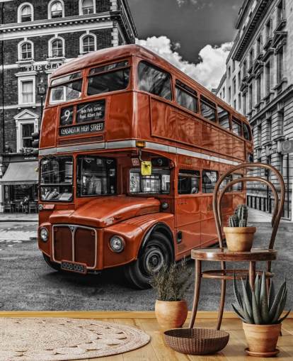 Londoner Bus-Tapete Londoner Bus-Tapete