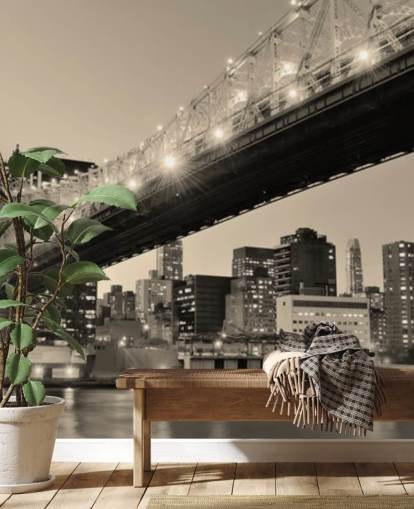 papel pintado blanco y negro de la ciudad de nueva york