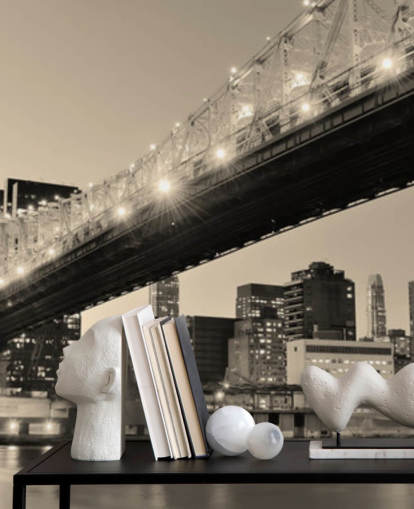 zwart-wit new york city behang