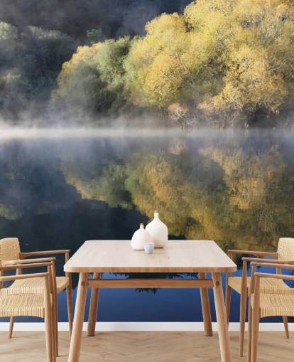 papel de parede calmo misty lake