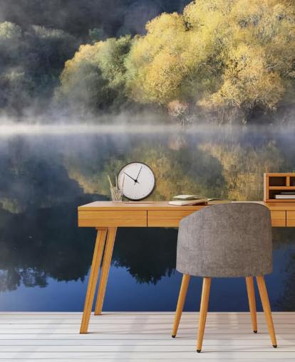 papel de parede calmo misty lake