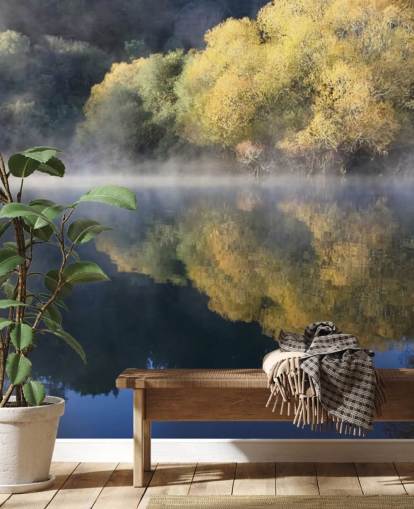 calm misty lake wallpaper calm misty lake wallpaper