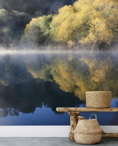 papel de parede calmo misty lake