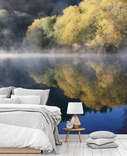 calm misty lake wallpaper calm misty lake wallpaper
