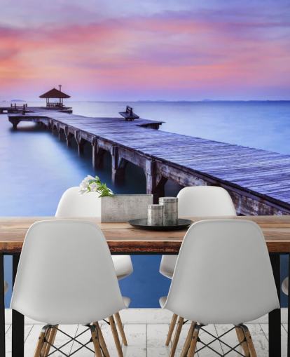 Jetty and Large Lake Wallpaper