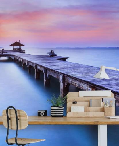 Papel de Parede Jetty and Large Lake Papel de Parede Jetty and Large Lake