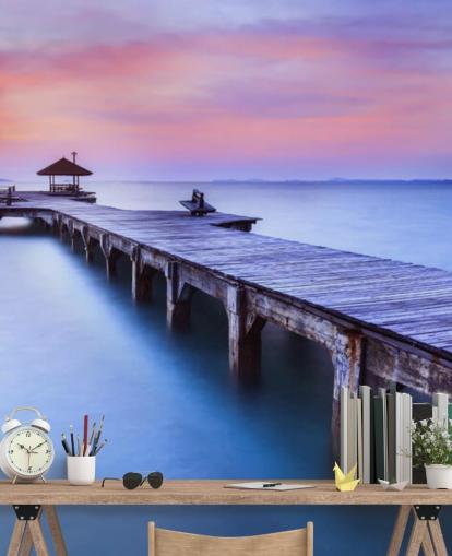 Jetty and Large Lake Wallpaper Jetty and Large Lake Wallpaper