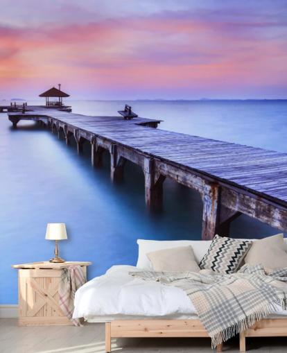 Jetty and Large Lake Wallpaper