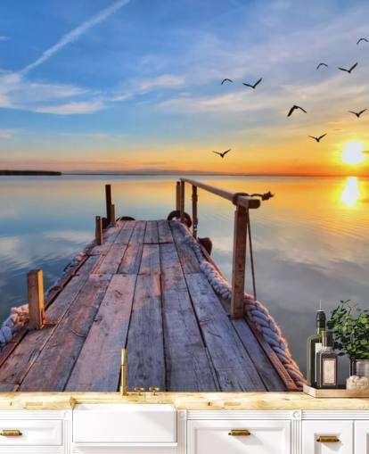 papier peint mural sur le lac appelé Lake Sunrise at Wallsauce pour les salles de bains, les chambres et les bureaux papier peint mural sur le lac appelé Lake Sunrise at Wallsauce pour les salles de bains, les chambres et les bureaux