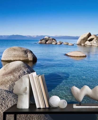 Papier Peint Blue Clear Lake Papier Peint Blue Clear Lake