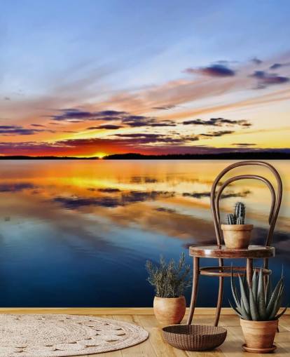 Sunset Ocean Wall Mural Sunset Ocean Wall Mural