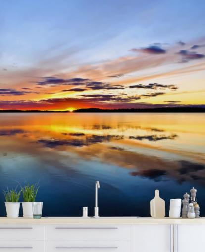 Sunset Ocean Wall Mural