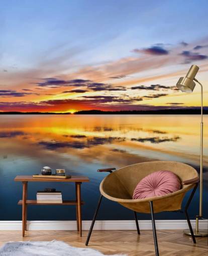 Mural Sunset Ocean Wall