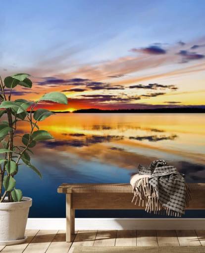 Sunset Ocean Wall Mural Sunset Ocean Wall Mural