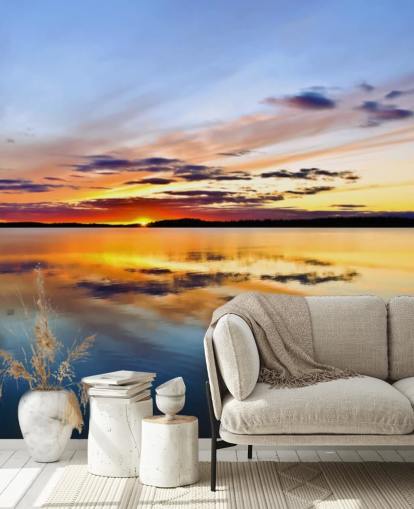 Sunset Ocean seinämaalaus