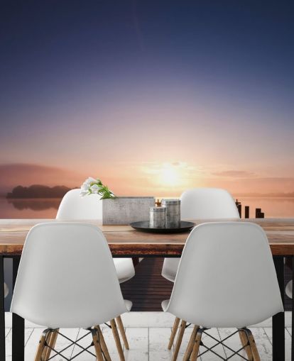 Papel de Parede Lake Sunset Jetty Papel de Parede Lake Sunset Jetty