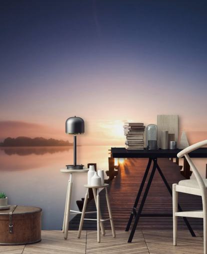 Carta da parati Lake Sunset Jetty