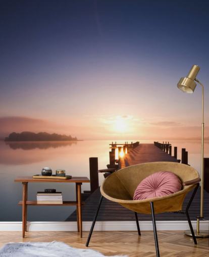 Papel de Parede Lake Sunset Jetty Papel de Parede Lake Sunset Jetty