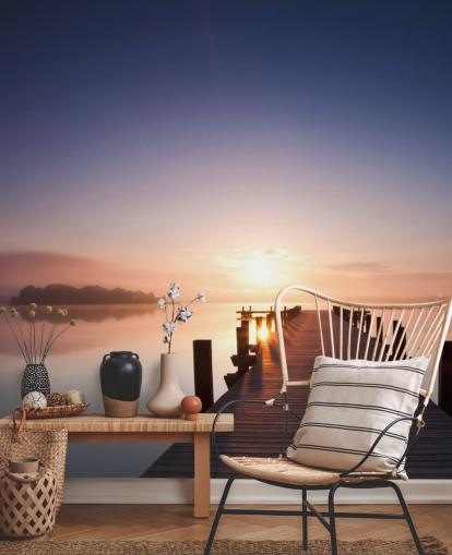 Papel de Parede Lake Sunset Jetty