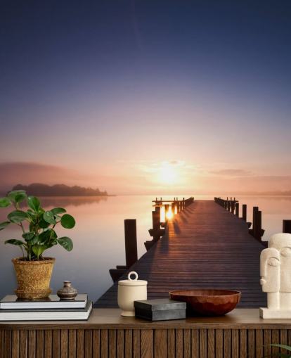 Lake Sunset Bjetty Bakgrunn