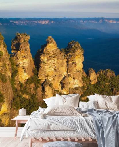 fondo de pantalla de tres montañas en una montaña