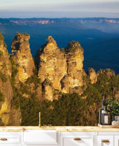 tre fjelltitter på et fjell tapet tre fjelltitter på et fjell tapet