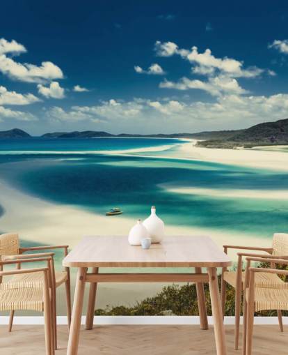 huge white sanded beach wallpaper