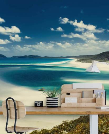 huge white sanded beach wallpaper