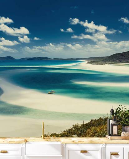 enorme fondo de pantalla de playa de arena blanca