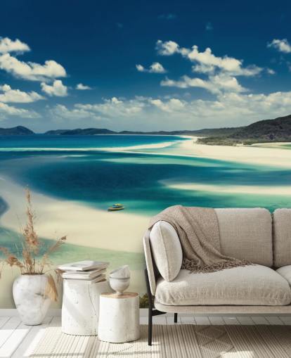 enorme fondo de pantalla de playa de arena blanca