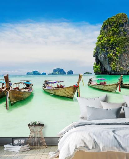 Longtail Boats, Tailândia Thailand Wallpaper 
