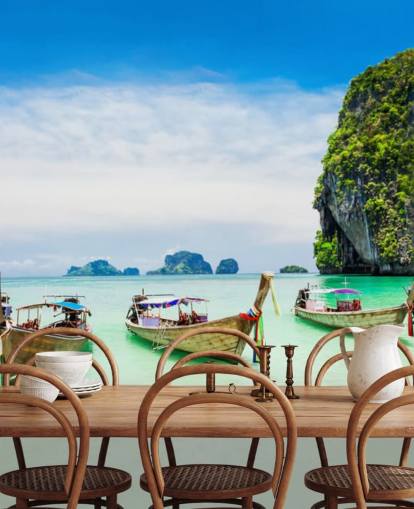 Longtail Boats, Thailandia Thailand Wallpaper 