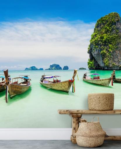 Longtail Båter, Thailand Thailand Wallpaper 