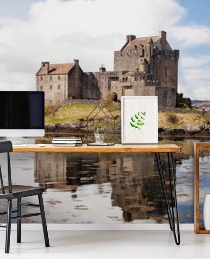 Scottish Castle in Lake Wallpaper