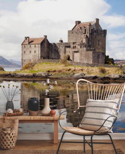 Papel pintado Castillo escocés en el lago Papel pintado Castillo escocés en el lago