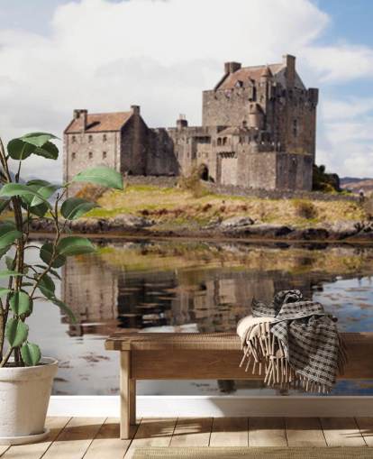 Scottish Castle in Lake Wallpaper
