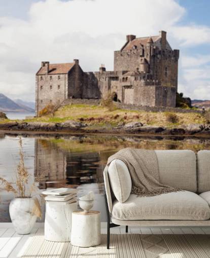 Scottish Castle in Lake Wallpaper Scottish Castle in Lake Wallpaper