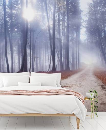 Carta da parati Autumnal Misty Forest