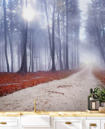 Autumnal Misty Forest Wallpaper Autumnal Misty Forest Wallpaper