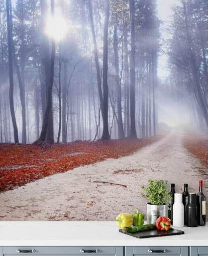 Papel de parede Outonal Misty Forest Papel de parede Outonal Misty Forest