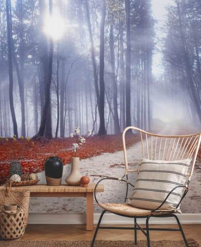 Autumnal Misty Forest Wallpaper Autumnal Misty Forest Wallpaper