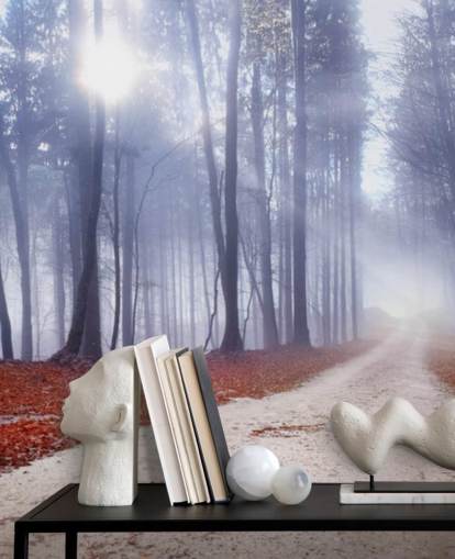 Herfst Misty Forest behang