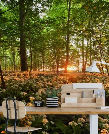 Wild knoflook Forest Floor Behang