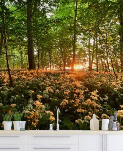 Wild knoflook Forest Floor Behang