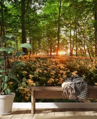 Wild knoflook Forest Floor Behang