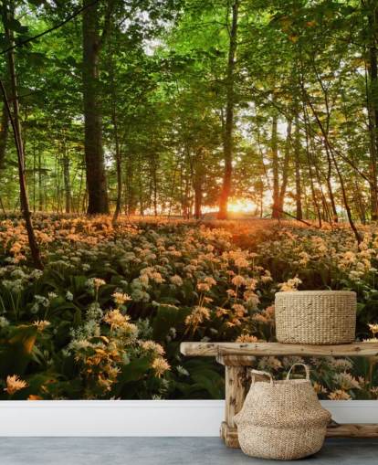 Bärlauch-Waldboden-Tapete