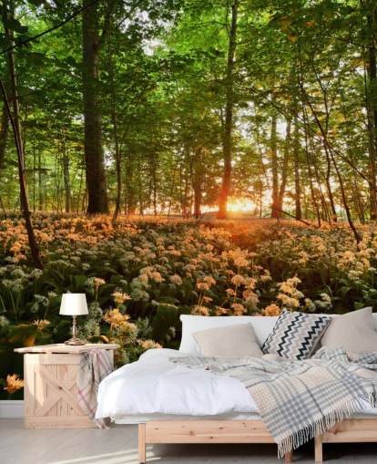 Wild knoflook Forest Floor Behang