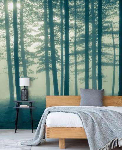 dark forest wallpaper mural called Foggy Forest for bedrooms, offices and more dark forest wallpaper mural called Foggy Forest for bedrooms, offices and more